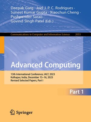 cover image of Advanced Computing